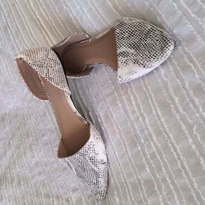 Faux Snake Skin Flats
